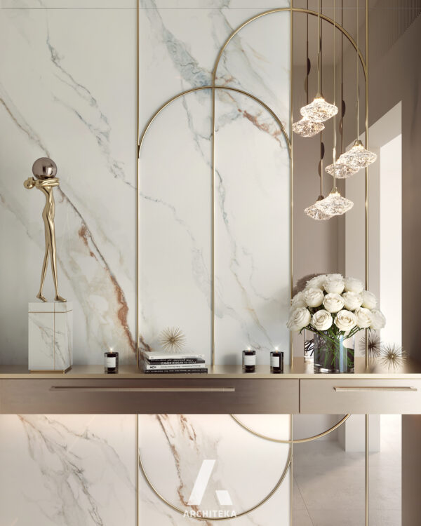 Projekt holu w domu premium Kluczbork - Architeka