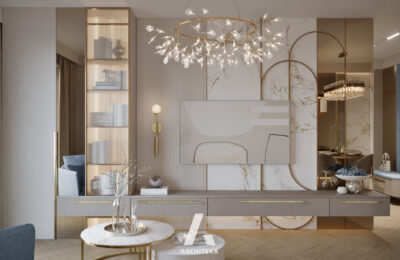 Projekt wnętrza Wrocław M60 Modern Beige - jasne mieszkanie w beżowej, nowoczesnej stylistyce