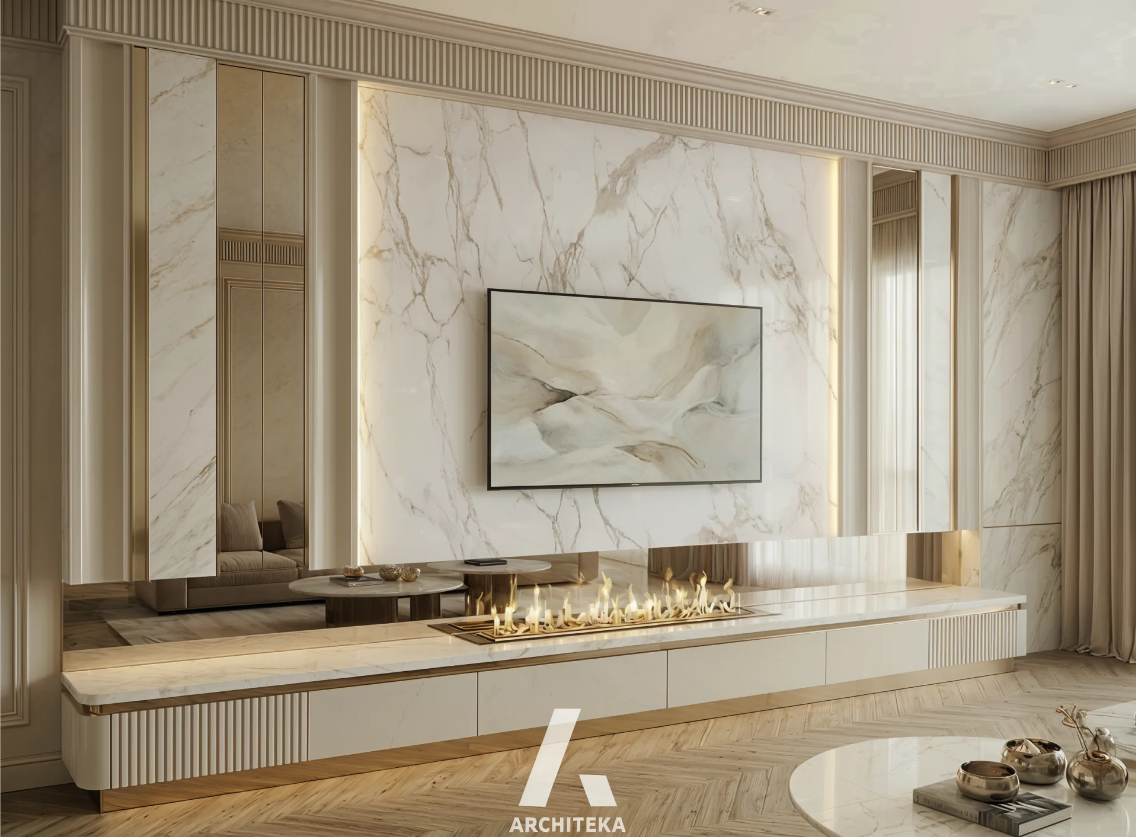 Projekt wnętrza Modern Calm Premium – wizualizacja 2 – Ewa Arlen