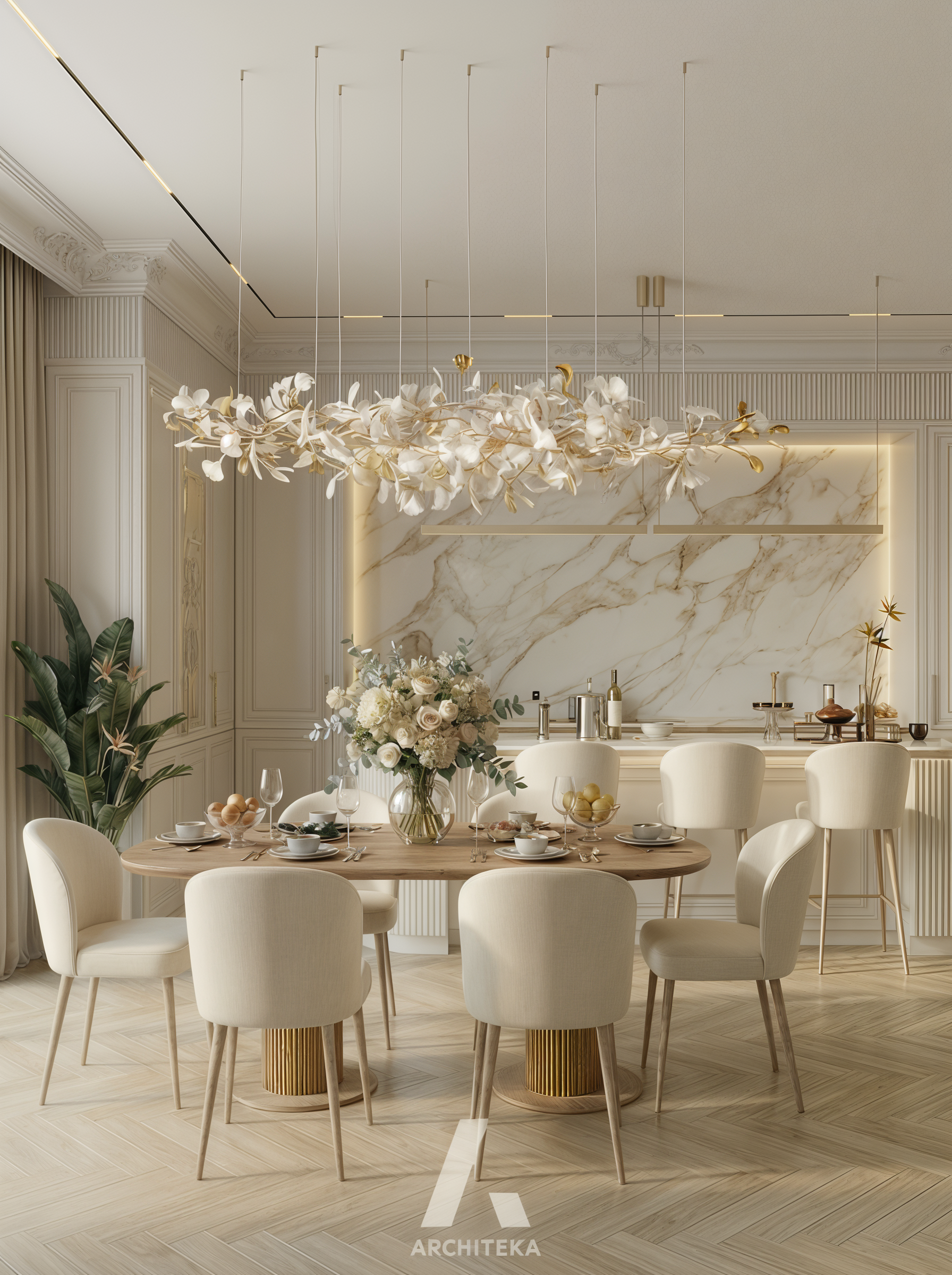 Projekt wnętrza Modern Calm Premium – wizualizacja 3 – Ewa Arlen